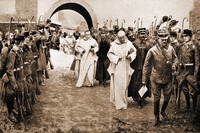 Изгнание картузианцев из обители Ла-Гранд-Шартрёз. Фотография. 1903 г.