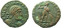 Имп. Грациан. Монета. Бронза. 367–383 гг. Аверс, реверс