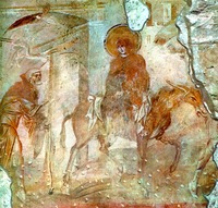Бегство в Египет. Роспись ц. Санта-Мария-форис-Портас