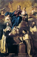 Богоматерь с Младенцем и святыми на горе Кармил. Худож. П. Новелли. 1641 г. (Музей диоцеза, Палермо)