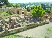 Развалины финикийского квартала на холме Биреа в Карфагене, Тунис