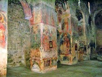 Интерьер церкви мон-ря Кацарети с росписью 1518 г.