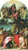 Assunta (Вознесение Богоматери). 1-я четв. XVI в. Худож. А. дель Сарто (Палатинская галерея, Флоренция)