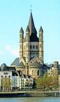 Церковь св. Мартина Турского (Грос-Санкт-Мартин) в Кёльне. Вост. фасад