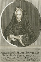 Жанна Мария Гюйон. Гравюра. 1-я пол. XVIII в.