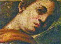 Голова ангела. Фрагмент росписи свода ц. свт. Спиридона Тримифунтского, о-в Корфу. 1727 г. Мастер П. Доксарас