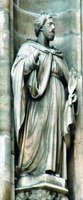 Сщмч. Киприан Карфагенский. Скульптура на юж. фасаде кафедрального собора в Милане. XIX в.