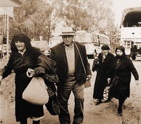 Беженцы покидают сев. часть Кипра. Фотография. 1974 г.