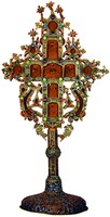 Водосвятный крест (т. н. крест мавританки). 1710 г. (Музей Киккского мон-ря). Фотография. Нач. XX в.
