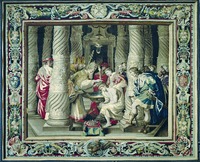 Крещение имп. Константина Великого. Гобелен по эскизу П. Рубенса. 1625 г. (Художественный музей, Филадельфия)