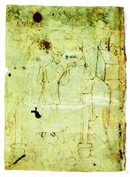 Св. Колумба. Миниатюра из рукописи. XII в. (St. Callen. Stiftbibl. 555. P. 166)