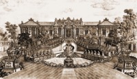 Павильон в комплексе Летнего дворца (Юаньминъюань) близ Пекина. Гравюра. 1783–1786 гг.