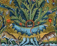 Райские реки. Фрагмент мозаики центральной апсиды базилики сщмч. Климента. Ок. 1120–1125 гг.