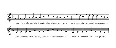 Пример 1. «Sacris solemniis» modo hispano