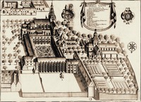 Аббатство Корби. Гравюра из серии «Monasticon Gallicanum». 1677 г.