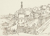 Древнеуспенская церковь. Рис. В. А. Жуковского. 1837 г.