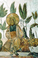 «Лоно Авраамово». Роспись Успенского собора во Владимире. 1408 г. Мастер прп. Андрей Рублёв