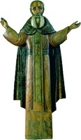 Прп. Макарий Унженский. Деревянная скульптура. Посл. треть XVIII в. (КГОАХМЗ)