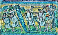 Переход евреев через Иордан. Мозаика ц. Санта-Мария-Меджоре в Риме. 432–440 гг.