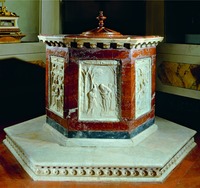 Купель. 1410–1412 гг. Скульпторы Донателло и др. (Собор в Ареццо, Италия)