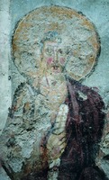 Св. бессребреник Косма. Роспись ц. Санта-Мария-Антиква в Риме. 705–707 гг.