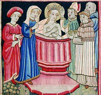 Крещение вмц. Екатерины. Гобелен. 1440–1450 гг. (Германский Национальный музей, Нюренберг)