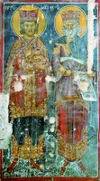 Пророки Давид и Соломон. Роспись столба кафоликона. XIV в.
