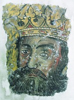 Св. кн. Лазарь. Роспись ц. Лазарица в Крушеваце. XIV в.
