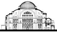 Собор Св. Софии в Константинополе. Разрез