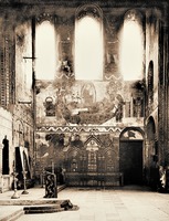 Интерьер кафоликона мон-ря Гелати. Фотография. 1920 г.