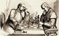 Канцлер О. фон Бисмарк и папа Римский Пий IX. Гравюра из еженедельника «Kladderadafsch». 1875 г.