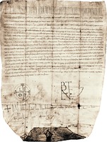 Грамота папы Римского Льва IX аббатству Фульда от 13 июня 1049 г. (Государственный архив земли Гессен, Марбург. 1447)
