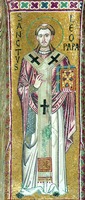 Свт. Лев Великий. Мозаика Палатинской капеллы в Палермо, Италия. 1146-1151 гг.
