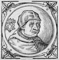 Лев X, папа Римский. Гравюра из кн.: Platina B. Historia. 1626. P. 347 (РГБ)