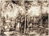 Закон и благодать. Гравюра. 1552 г. Мастер Готтланд (Гравюрный кабинет Гос. художественного собрания, Дрезден)