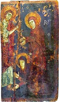 Явление Христа женам-мироносицам. Икона. VII в. (мон-рь вмц. Екатерины на Синае)