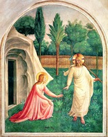 Явление Христа равноап. Марии Магдалине. Роспись мон-ря Сан-Марко во Флоренции. Ок. 1445 г. Мастер Фра Беато Анджелико