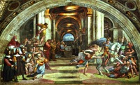 Изгнание Илиодора из храма. Роспись станца в Ватиканском дворце. 1511–1514 гг. Худож. Рафаэль Санти