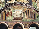 Жертвоприношение Авеля и Мелхиседека. Мозаика ц. Сан-Витале в Равенне