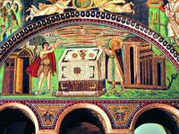Жертвоприношение Авеля и Мелхиседека. Мозаика ц. Сан-Витале в Равенне