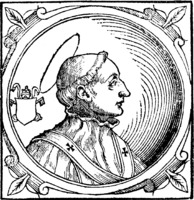 Маркелл I, папа Римский. Гравюра из кн.: Platina B. Historia. 1600. Р. 40 (РГБ)
