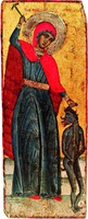 Вмц. Марина, побивающая беса. Икона. 1-я пол. XIX в. (Галерея икон, Охрид)