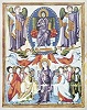 Вознесение. Миниатюра из Евангелия Млке. 862 г. (Б-ка мон-ря св. Лазаря, Венеция. Cod. 1144. Л. 8)