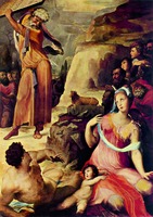 Моисей разбивает скрижали. 1537/8 г. Худож. Д. Беккафуми (кафедральный собор в Пизе)