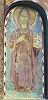 Прп. Бенедикт Нурсийский. Фреска капеллы Сан-Грегорио-аль-Сакро-Спеко в Субиако, Италия. Ок. 1227 г.