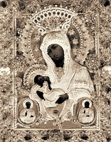 Икона Божией Матери «Млекопитательница». Сер. XIX в. (Ильинский скит на Афоне)