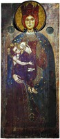 Пресв. Богородица с Младенцем. Икона. Сер. XIII в. Худож. Гутьеро (Музей аббатства Монтеверджине, Меркольяно)