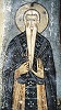 Прп. Евфимий Великий. Роспись ц. Епископи на о-ве Санторин, Греция. Ок. 1181 г.