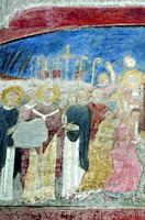 Перенесение мощей свт. Климента из Херсонеса в Рим в 867 г. Роспись в нижней базилике ц. Сан-Клементе в Риме. Рубеж XI и XII вв.
