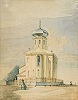 Благовещенская церковь в Витебске. Акварель. 1866 г. Худож. А. Минят (Б-ка Вильнюсского ун-та)